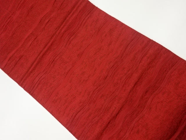 JAPANESE KIMONO / VINTAGE NAGOYA OBI / WOVEN WAVY STRIPE